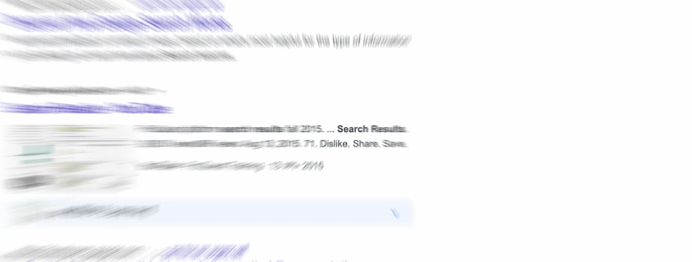 A blurred search engine result page